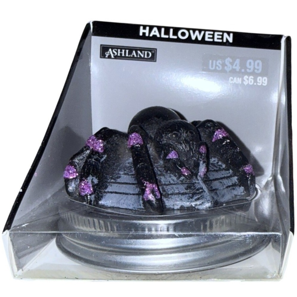 Vintage TARANTULA SPIDER Halloween Mason Ball Jar Lid Topper Solid Resin & Metal